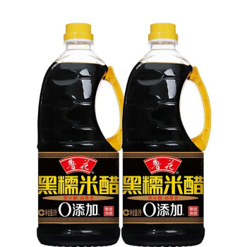 鲁花 调味品 零添加 凉拌炒菜 黑糯米醋1L*2