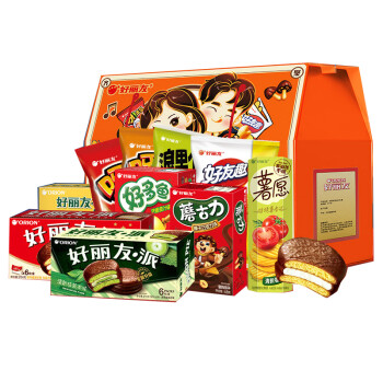 好丽友零食礼盒 休闲零食大礼包年货春节企业员工福利 心享好礼礼盒1031g