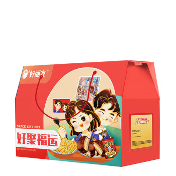 好丽友零食礼盒 休闲零食大礼包年货春节企业员工福利 好聚福运礼盒767g
