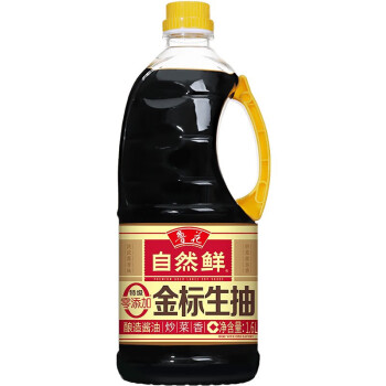 鲁花 调味品 零添加 炒菜家用 金标生抽1.6L