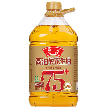 鲁花 食用油 家庭炒菜烹饪油 高油酸花生油3.06L