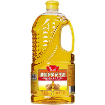 鲁花 食用油 家庭炒菜烹饪油 油酸多多花生油1.6L