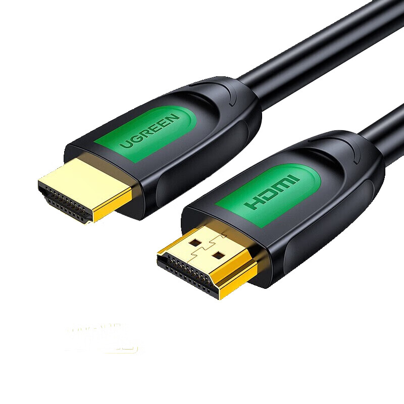 绿联（UGREEN）HD101 HDMI线 长线工程级 4K数字高清线3D视频线 绿黑头 圆线 8米40465