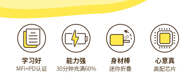 绿联（UGREEN）一口小鸭梨联名苹果充电器PD20W快充头套装 通用iPhone14/13手机 小鸭梨-苹果手机快充头80947