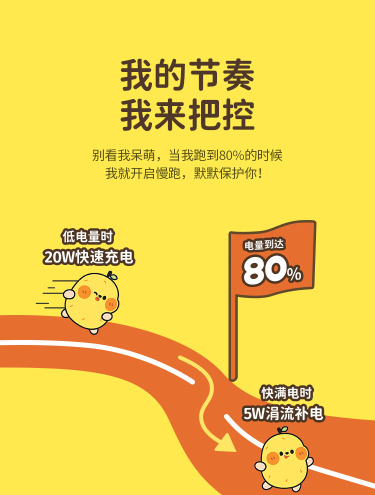 绿联（UGREEN）一口小鸭梨联名苹果充电器PD20W快充头套装 通用iPhone14/13手机 小鸭梨-苹果手机快充头80947
