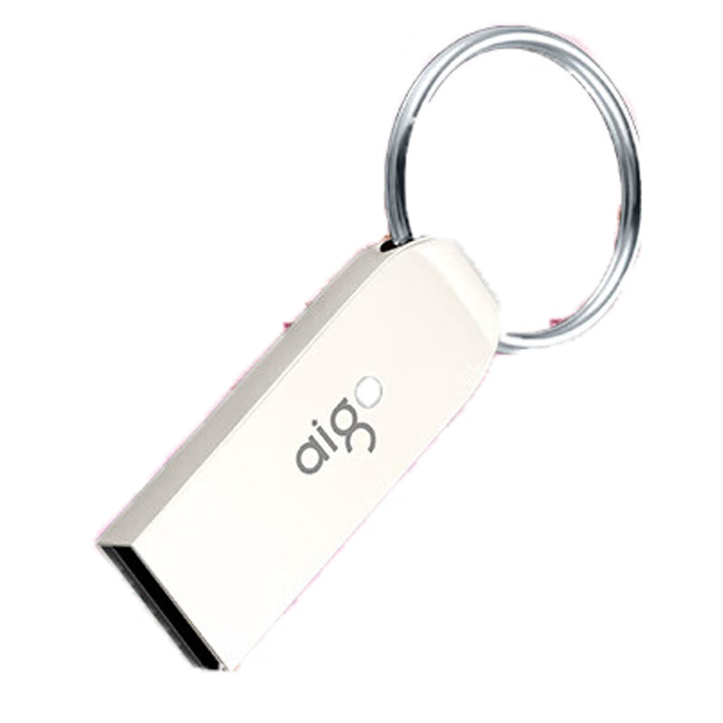 aigo 32GB USB2.0 U盘 U268迷你款 银色 金属车载U盘