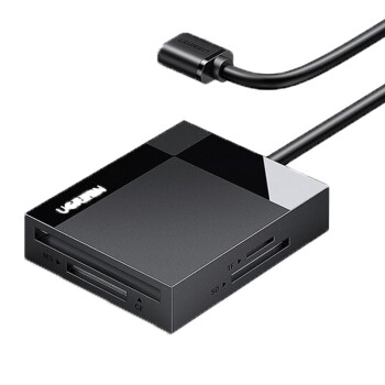 绿联（UGREEN）CR125 多功能合一读卡器USB3.0高速 灰色 0.5米30333