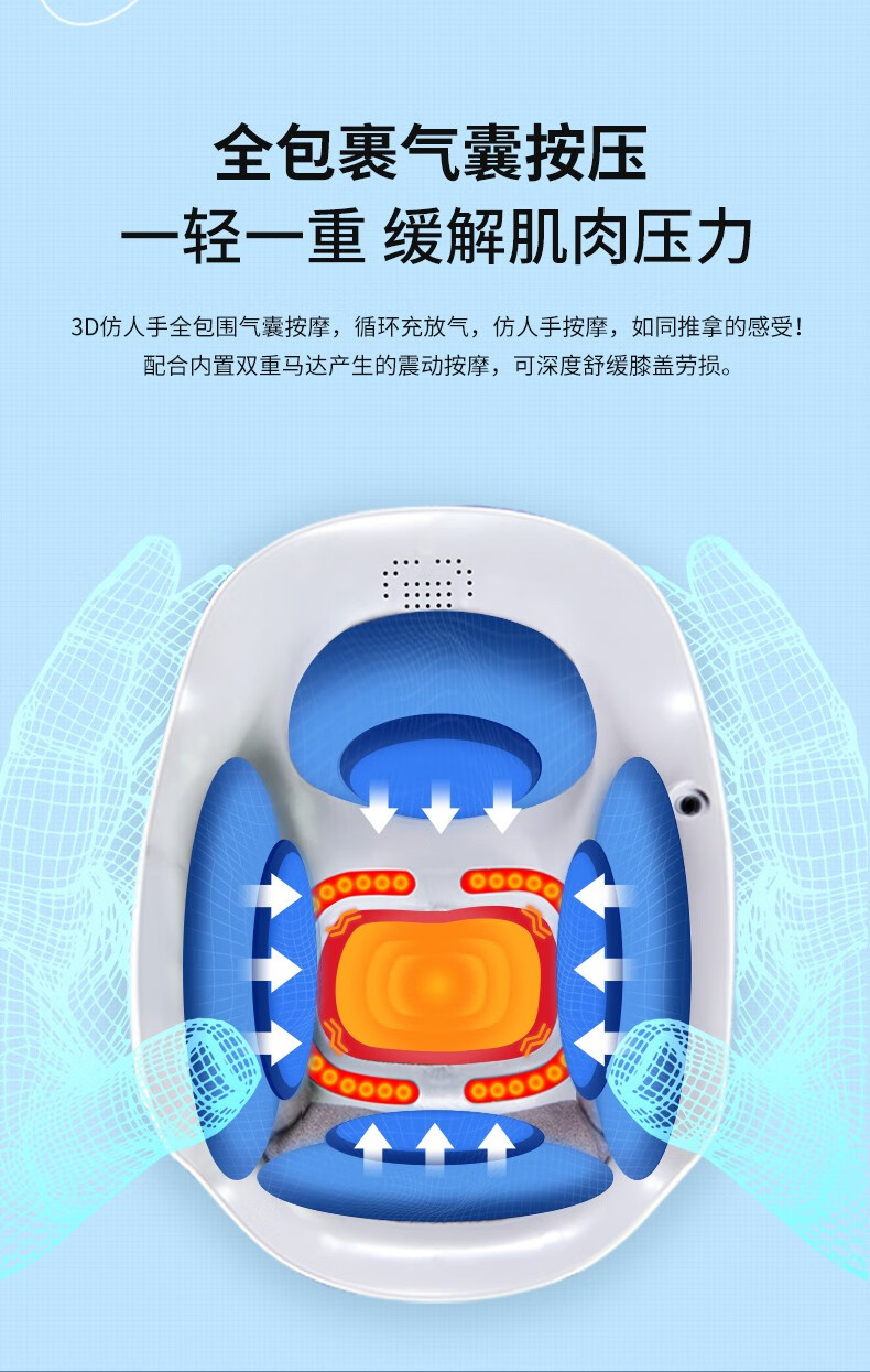 和正（HEZHENG）膝盖按摩器家用膝关节热敷保暖老寒腿护膝脉冲膝盖理疗仪多功能便携式 HZ-KNEE-2