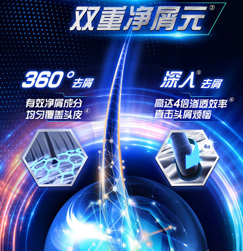 清扬 清爽控油洗发水 男士去屑洗发露 活力运动薄荷型500g
