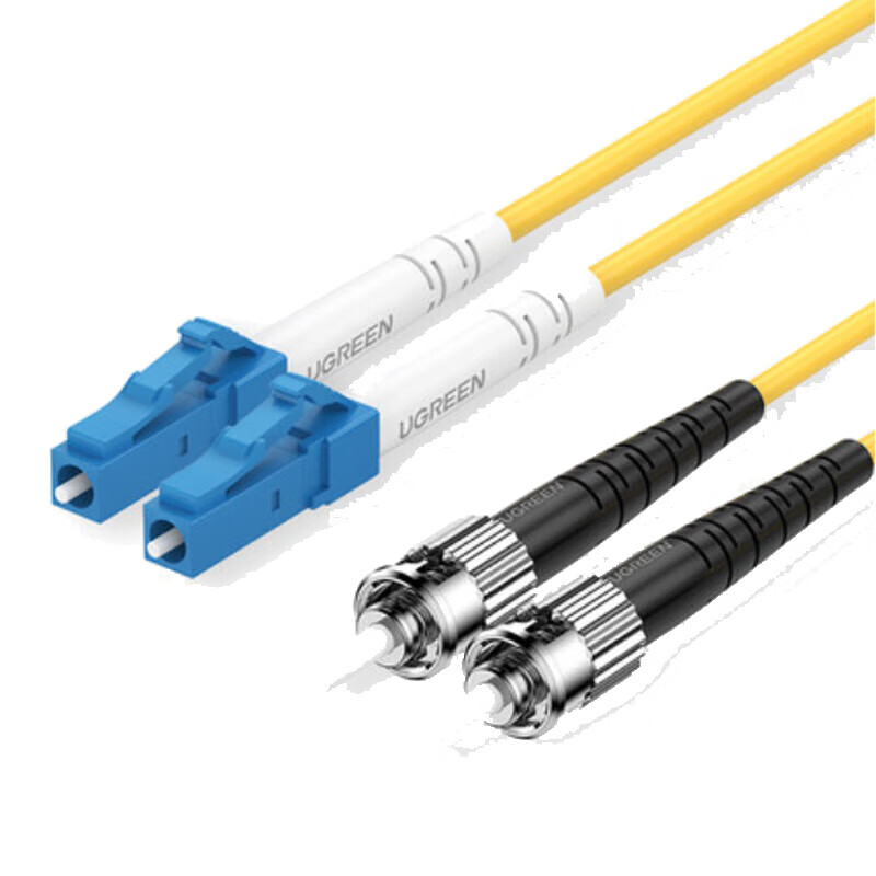 绿联（UGREEN）LC-ST OS2单模双芯光纤跳线5米 适用电信网络级宽带 NW222/80247