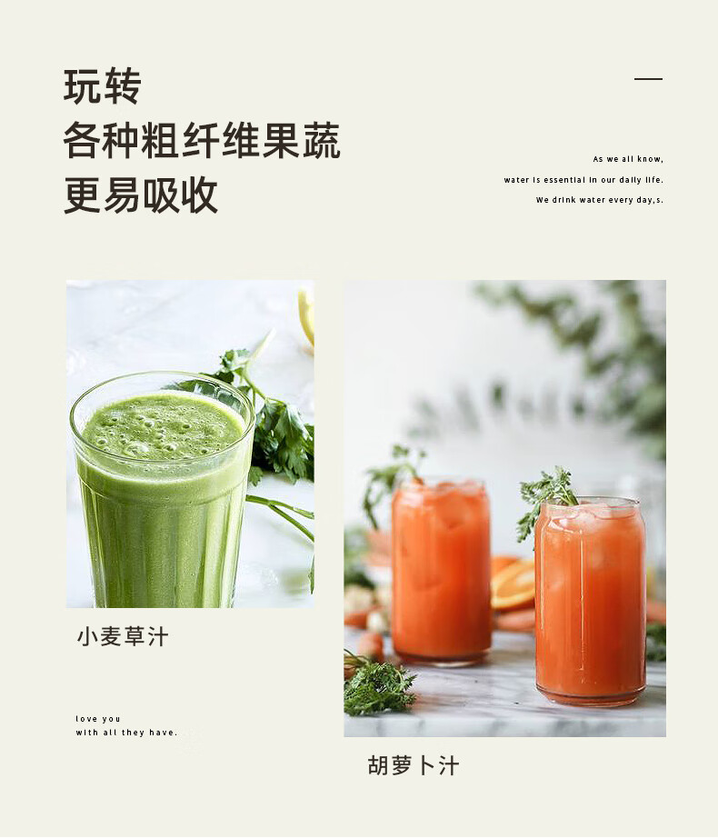 mokkom 磨客电动榨汁杯小型破壁机全自动1-2人免过滤无渣便携多功能果汁机榨汁机魔食杯MK-240D豆蔻绿