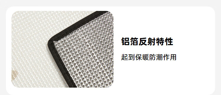 探路者（TOREAD）野餐垫 2022春夏户外露营防潮保暖实用耐磨地席TEFFBK90798 蓝色印花
