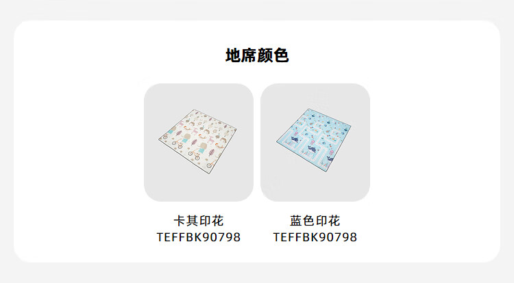 探路者（TOREAD）野餐垫 2022春夏户外露营防潮保暖实用耐磨地席TEFFBK90798 蓝色印花