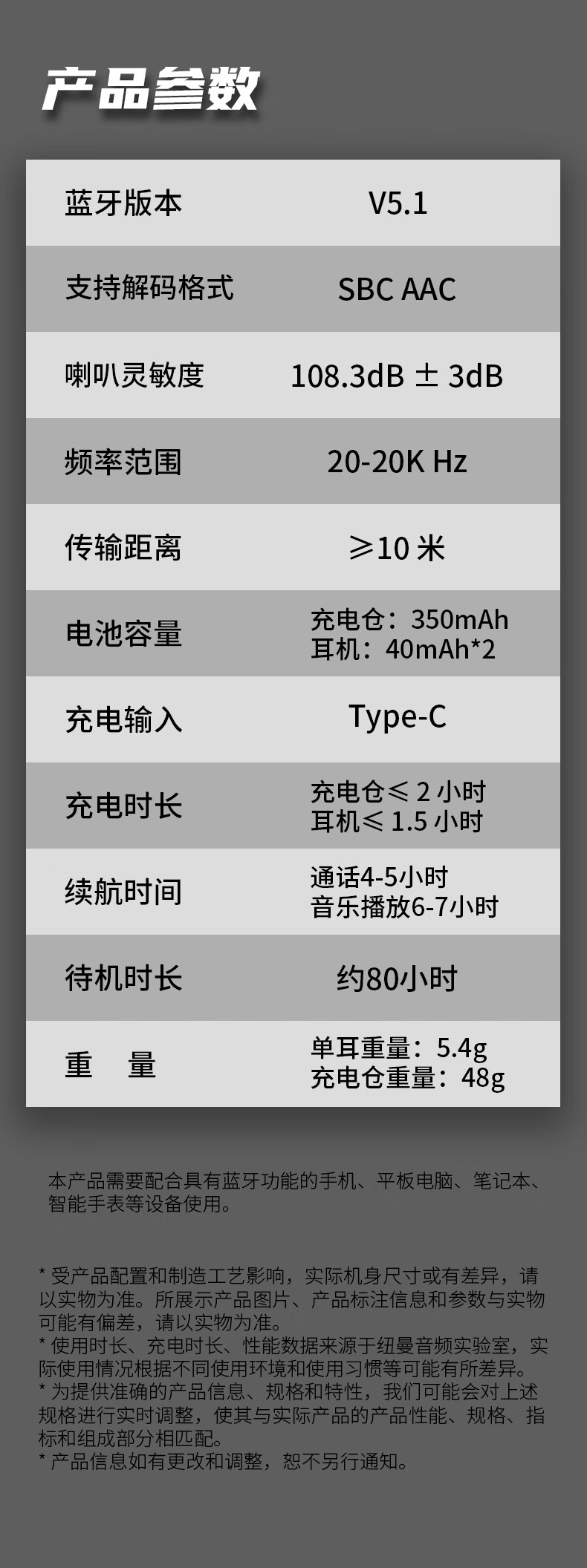 Newsmy  纽曼 蓝牙耳机 Q5 真无线TWS 挂耳式 音乐运动跑步耳麦 通话降噪耳机 超长待机续航 白色