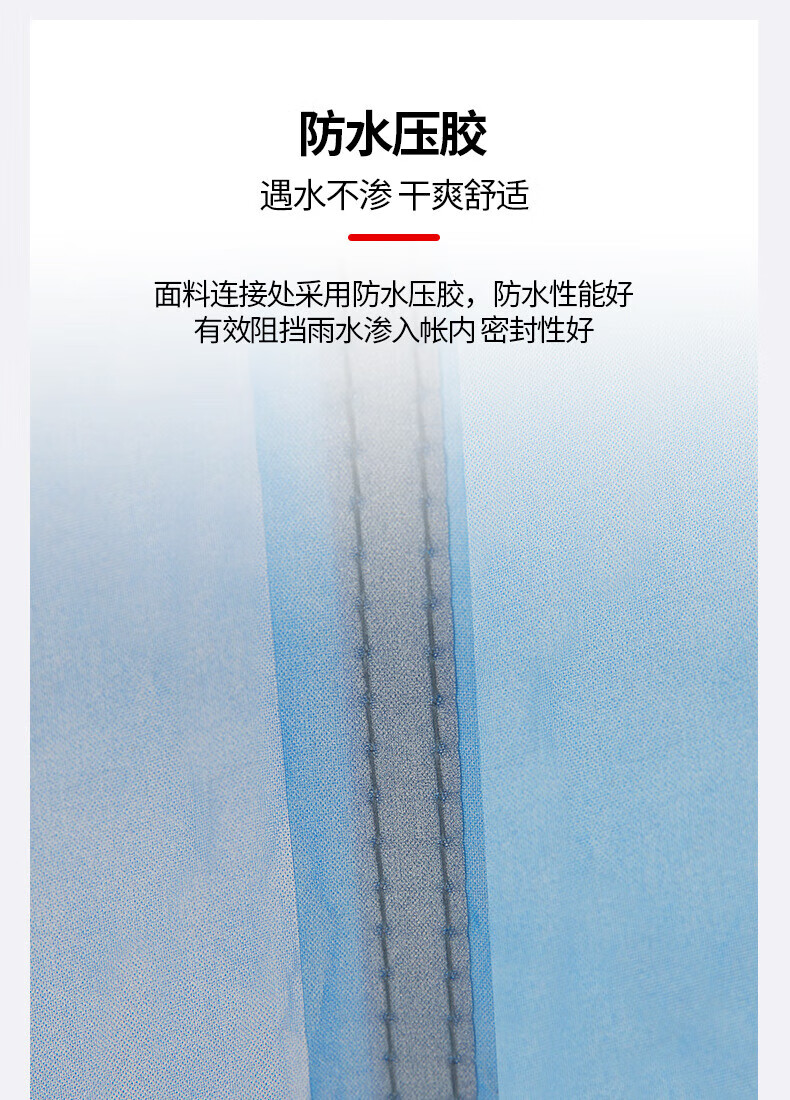 北山狼（BSWolf）户外遮阳五彩天幕钓鱼野餐露营烧烤凉棚3*3米宝石蓝5-8人
