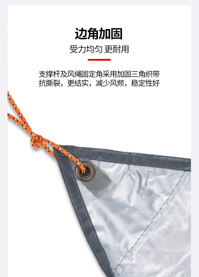 北山狼（BSWolf）户外遮阳五彩天幕钓鱼野餐露营烧烤凉棚3*3米宝石蓝5-8人