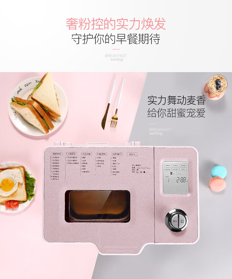 DonLim面包机 烤面包机 厨师机 和面团3斤 大功率 揉面机 家用 DL-JD08