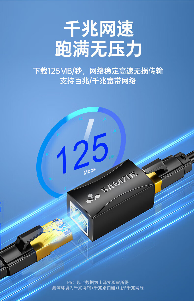山泽(SAMZHE) 网线转接头对接头器 网络直通头RJ45网口连接器 双通头网络模块网线延长器8P8C 白色101WH