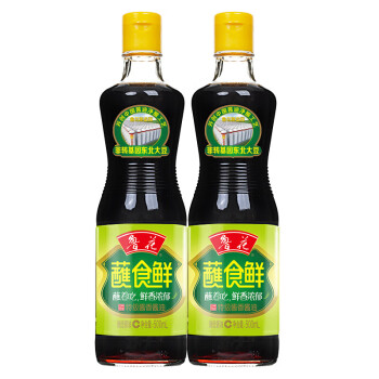 鲁花 调味品 酿造酱油 非转基因 蘸食鲜酱油500ml*2