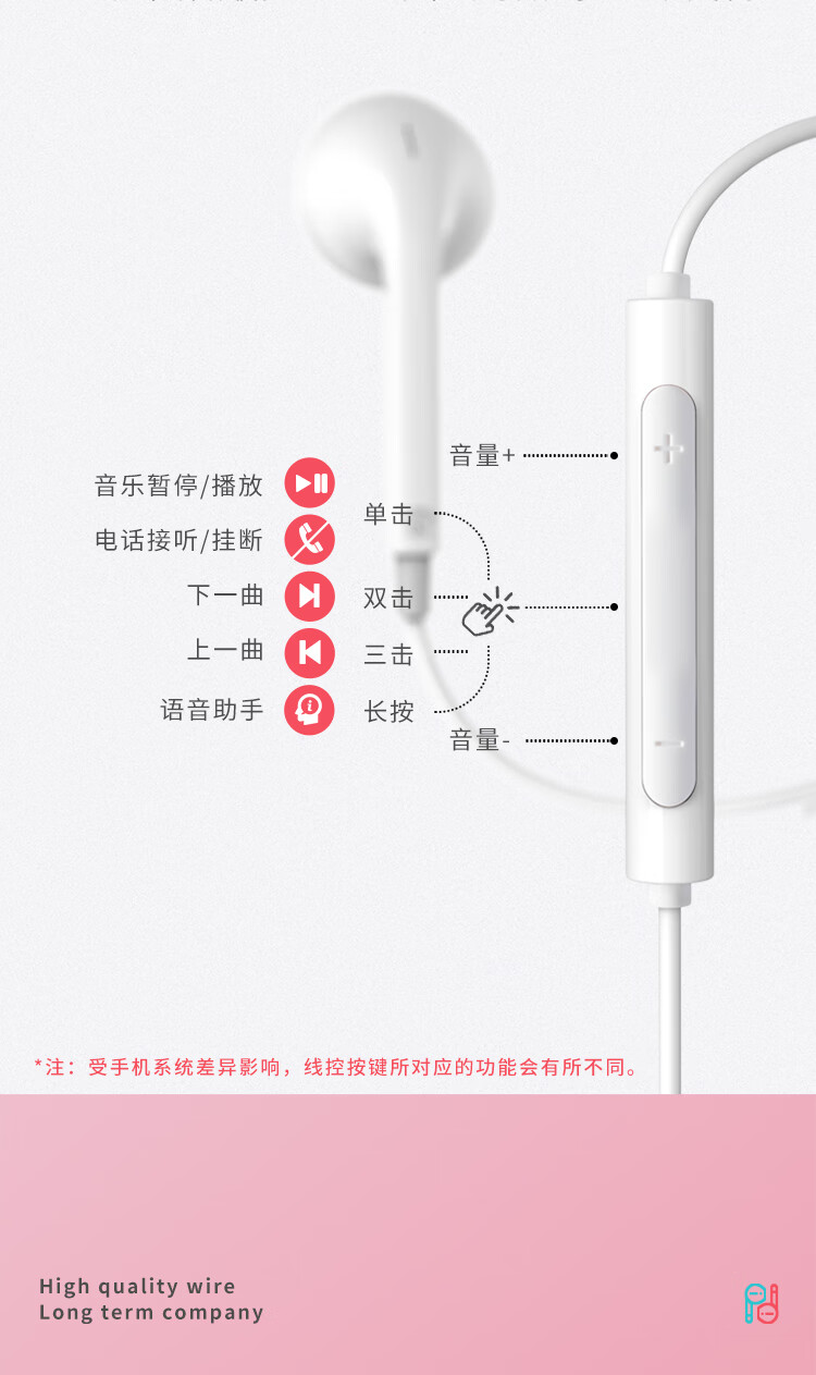 漫步者 H180Plus 半入耳式有线耳机 音乐耳机 电脑笔记本手机适用 EDF280014