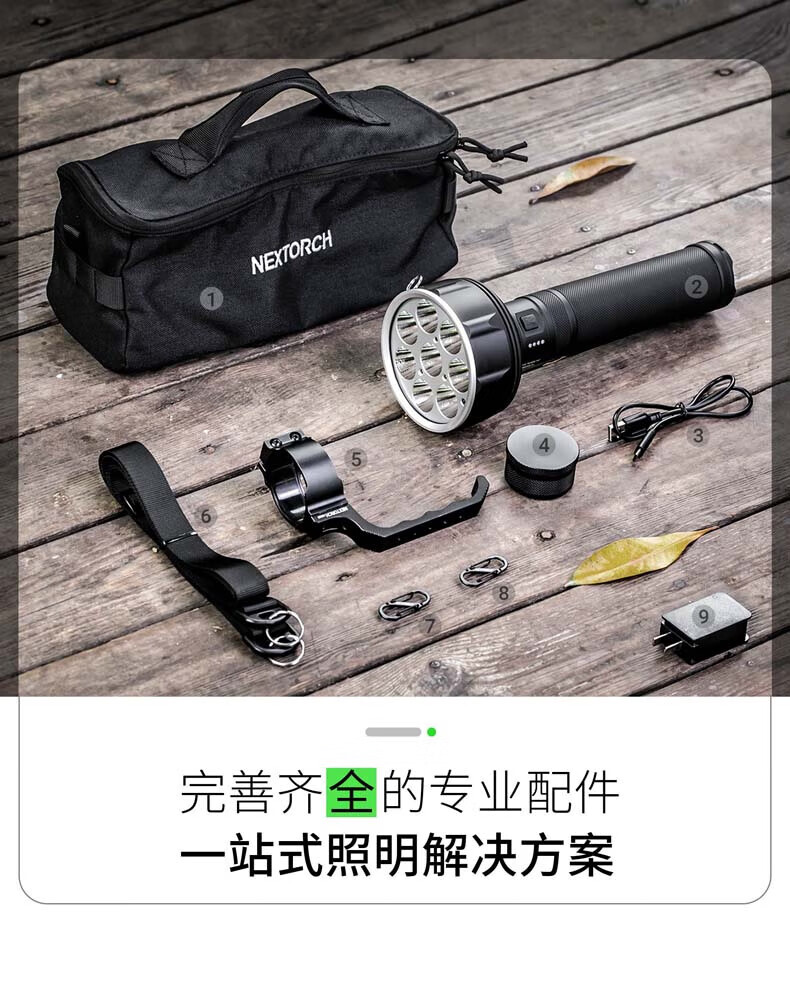 NEXTORCH 圣火31强光搜索手电筒大型户外救援探洞手电探照灯巡逻灯20000流明可充电