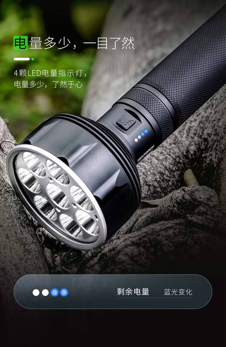 NEXTORCH 圣火31强光搜索手电筒大型户外救援探洞手电探照灯巡逻灯20000流明可充电