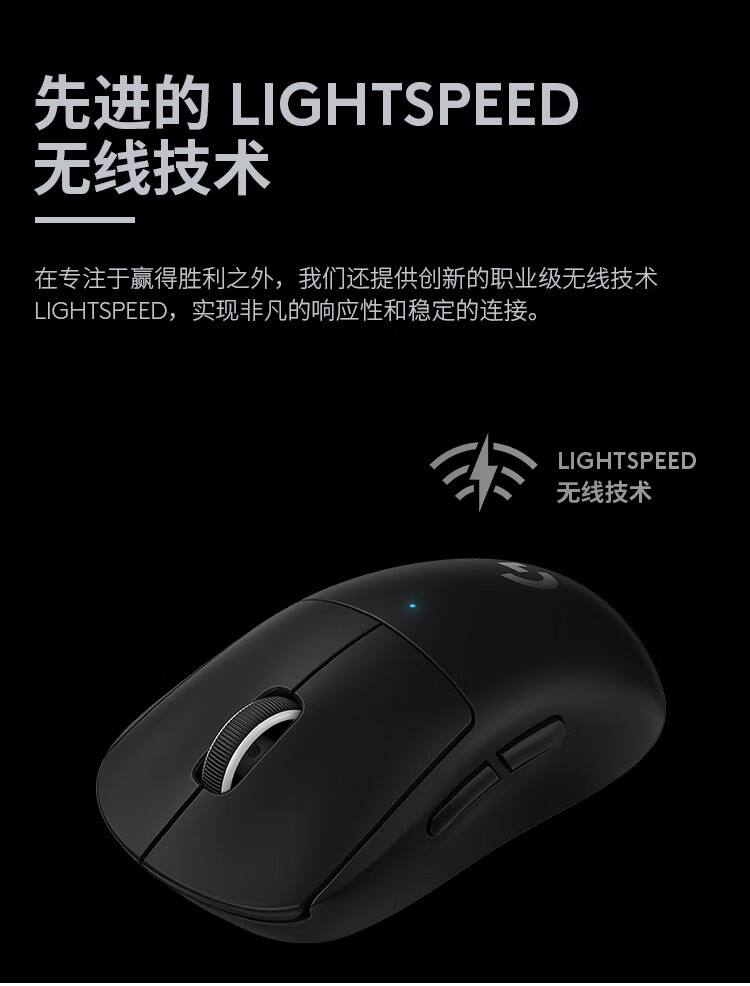 罗技（Logitech） PRO X GPW二代狗屁王 无线游戏鼠标 电竞吃鸡宏 滑鼠编程鼠标 轻量化 职业鼠标 GPRO X