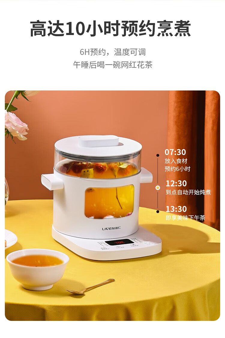 利仁（Liven）养生壶 电炖锅 电火锅 燕窝炖盅 电煮锅 婴儿煮粥锅熬粥YSG-D2003
