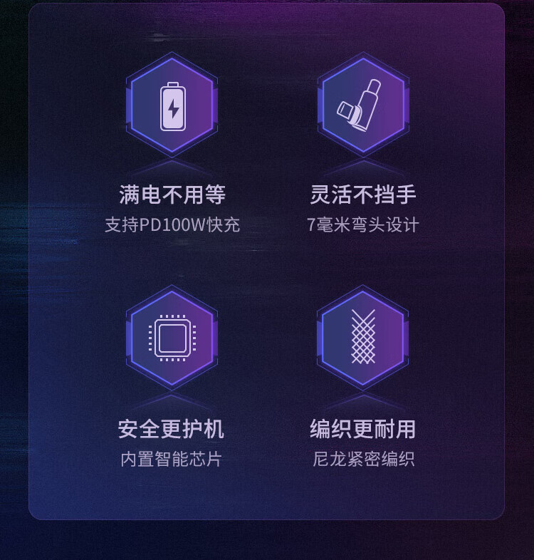 绿联（UGREEN）Type-C数据线双头PD100W快充线c to c弯头充电线通用iPad Pro苹果华为电脑手机2米70645