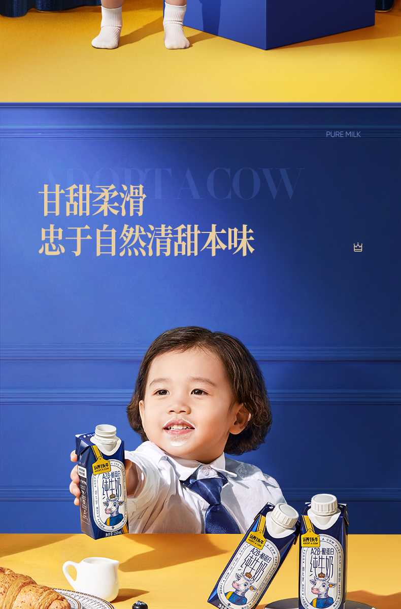 认养一头牛 A2β-酪蛋白高端纯牛奶250ml * 10盒