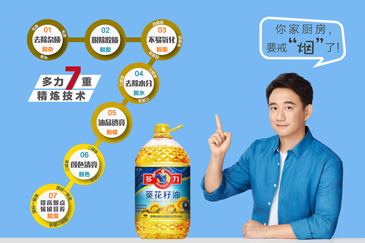 多力 葵花籽油5L/桶 科学压榨一级 葵花籽油