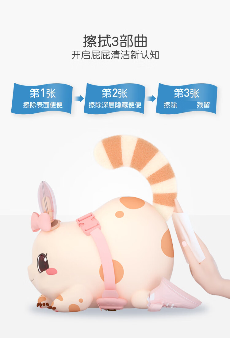 怡恩贝（ein.b）湿厕纸清洁如厕湿巾代替卷纸擦PP湿纸巾家用可冲马桶40抽*10包