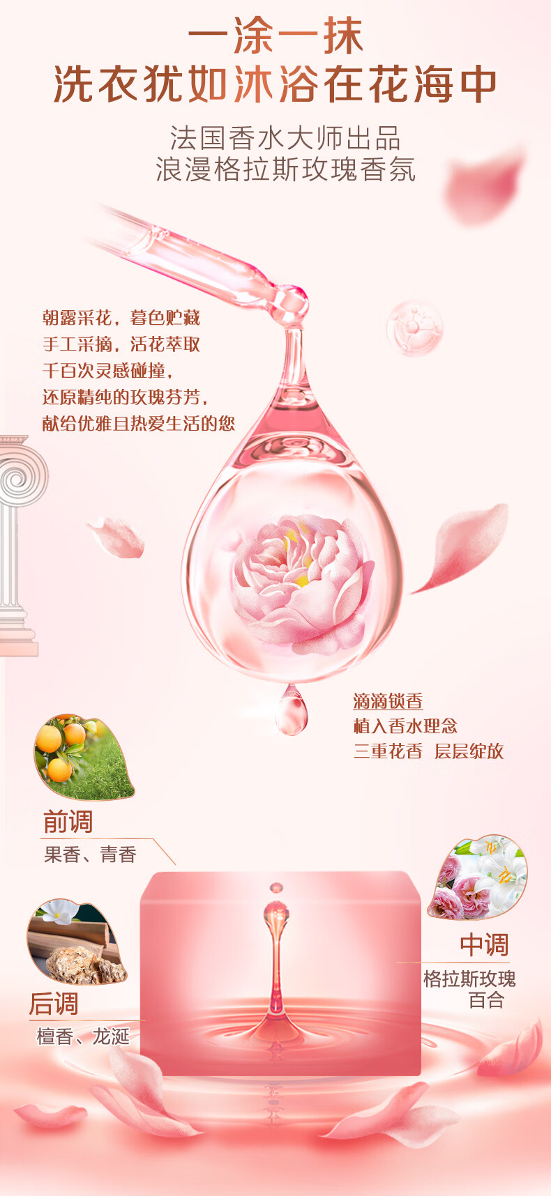 立白内衣适用祛味留香 温和不伤手 大师香氛天然洗衣皂180g*2块
