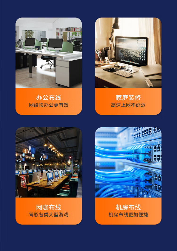 山泽(SAMZHE)六类网线 CAT6类千兆极速8芯双绞 工程家用宽带监控电脑网络成品跳线 白色 BWD6015 1.5米