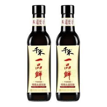 千禾一品鲜特级生抽酱油 调味家庭装500ml*2