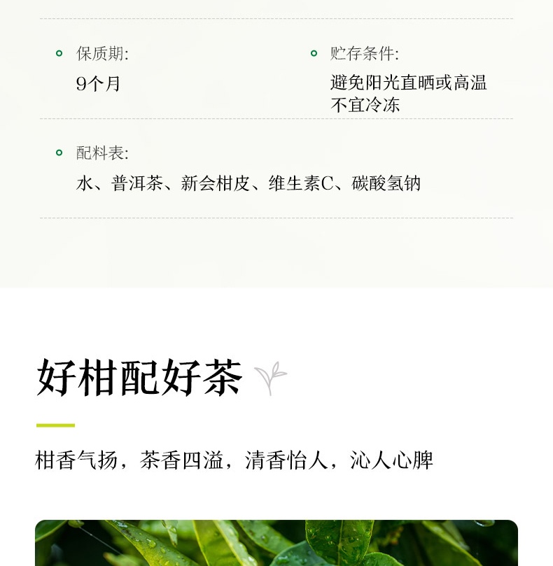 农夫山泉东方树叶青柑普洱 茶饮料 整箱装 500ml*15瓶