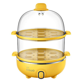 美的（Midea）多用途锅捣蛋鬼系列不锈钢双层电蒸锅 家用多功能小电蒸蛋器 家用电器 ZG16E111黄色