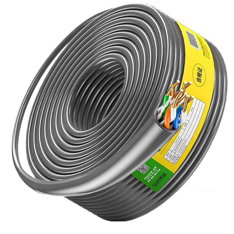 山泽(SAMZHE)六类网线(0.51±0.02mm) CAT6类非屏蔽千兆网线 纯铜线芯 家装布线网络用线 BH6100 100米