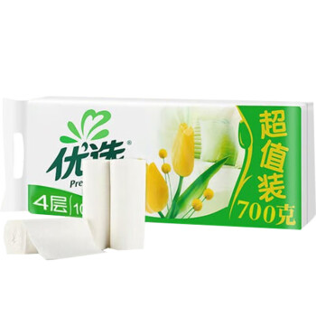 心相印优选郁金香系列70克四层无芯卫生纸 10卷/提 LR1710
