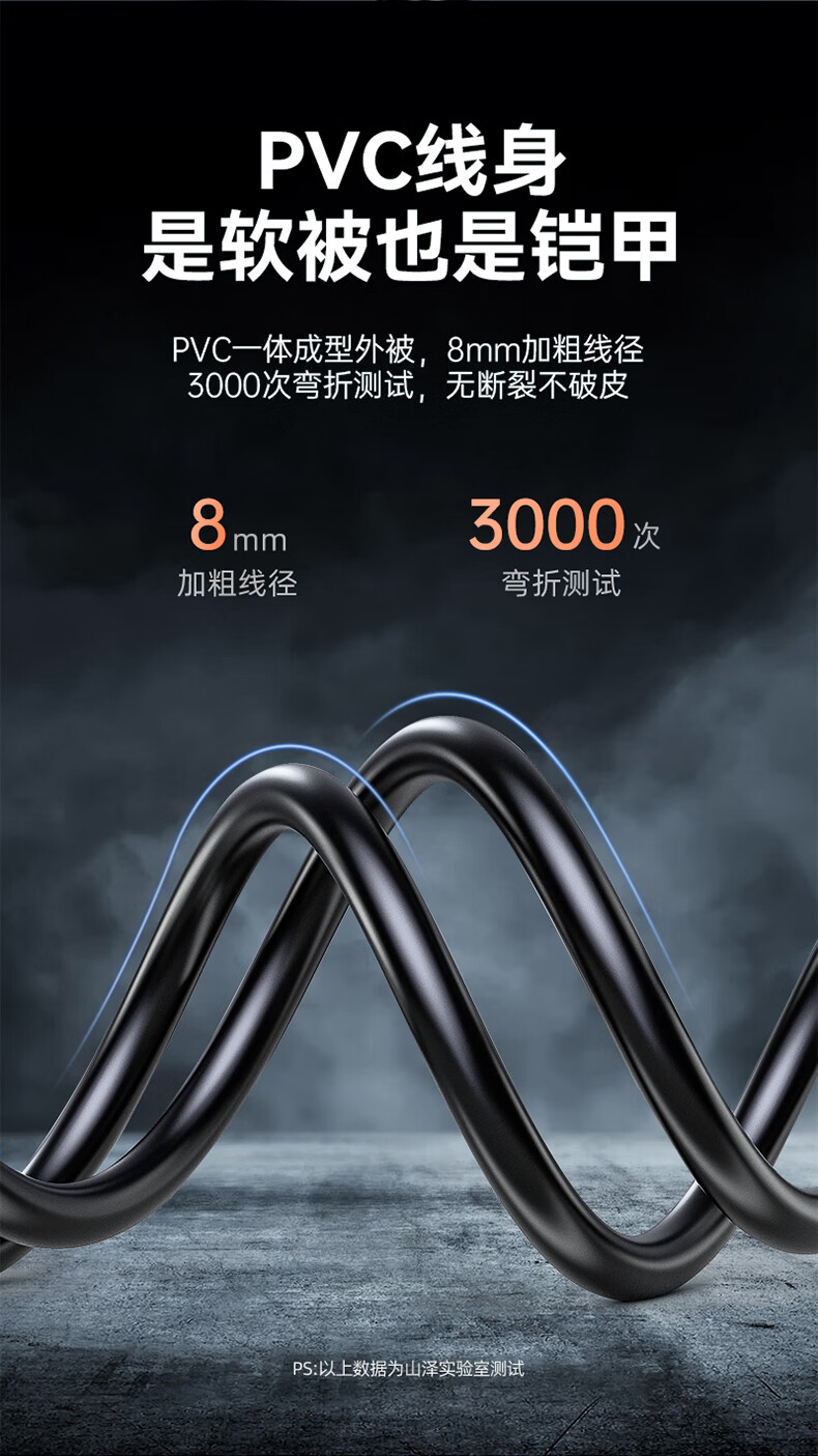 山泽(SAMZHE)DVI线24+1双通道 公对公DVI-D数字高清线信号转换线 笔记本显示器投影仪连接线 DV-2015 1.5米