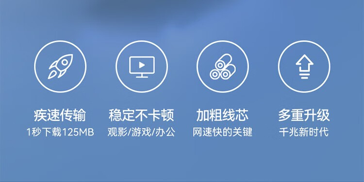 山泽(SAMZHE)六类网线 工程级千兆八芯双绞成品网络跳线 室内外高速6类连接线 蓝色 TMA-6300CAT 30米