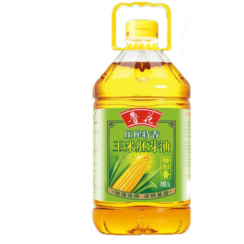 鲁花 食用油 压榨特香玉米胚芽油5L