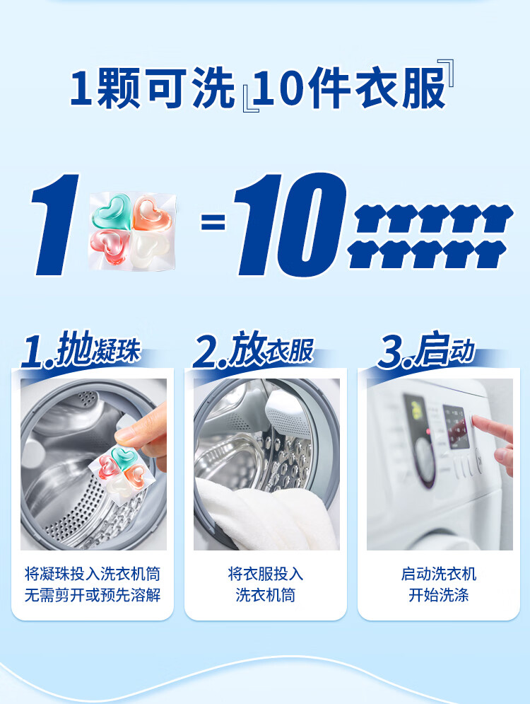 蔬果园（SUKGARDEN） 幸福四叶草洗衣凝珠（浓缩强效型）10*52