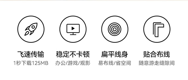 山泽(SAMZHE)六类网线 CAT6类千兆扁平网络跳线 家用电脑路由器非屏蔽成品网线 扁线 蓝色 SZ-605BE 5米