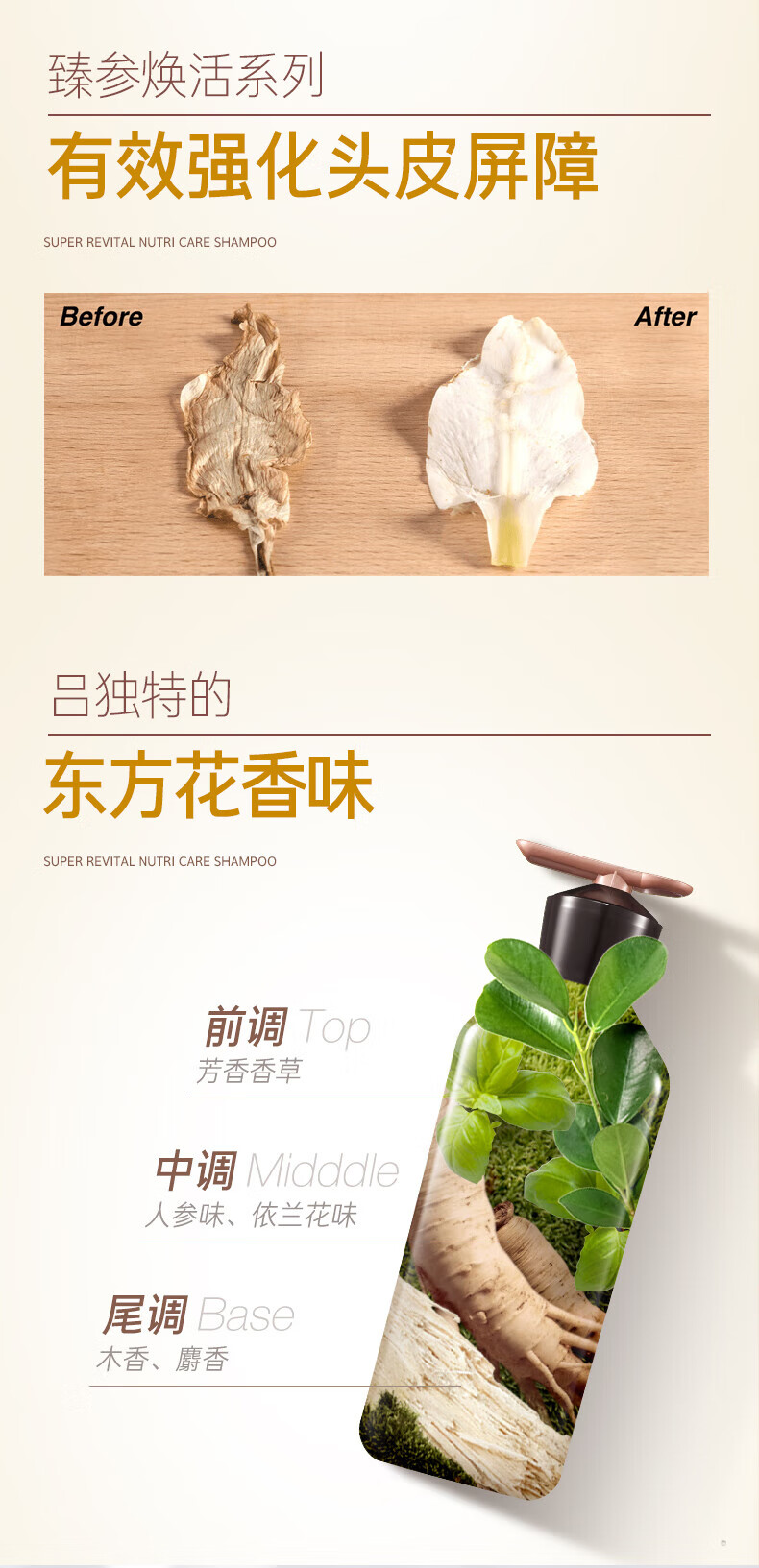 吕多效养护强韧发根洗发水400ml（黑吕）