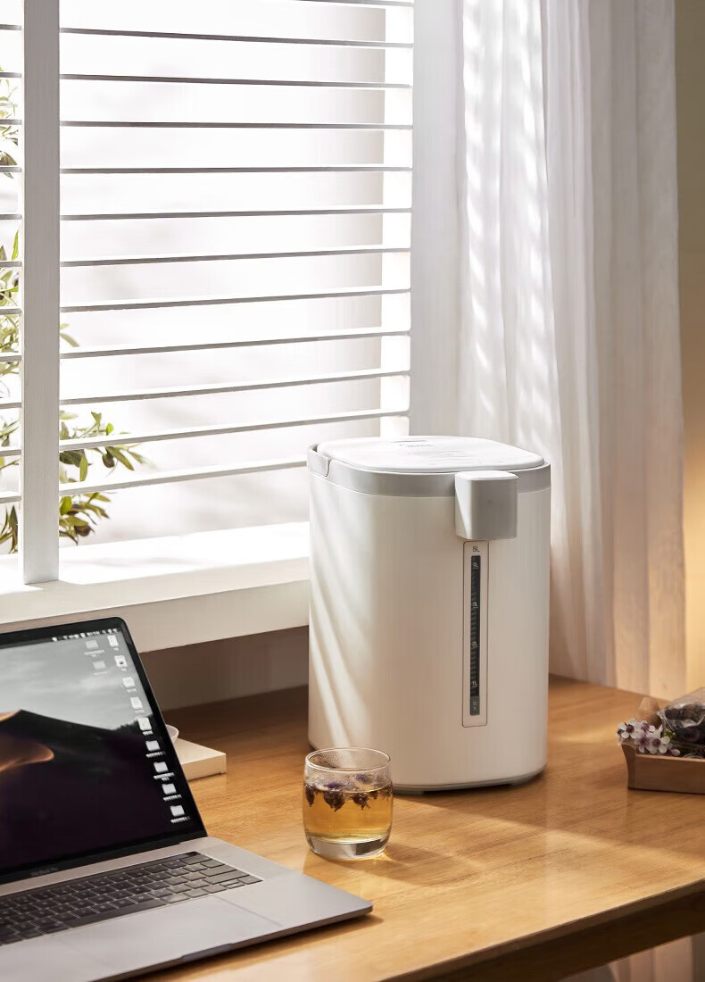 美的（Midea）电热水瓶热水壶恒温电水壶304多段温控烧水壶饮水机煮茶壶智能 MK-SP50E502经典白