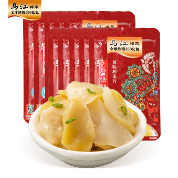 乌江 原味菜片 咸菜下饭菜榨菜片鲜脆清淡小菜 新国潮版70g*10袋