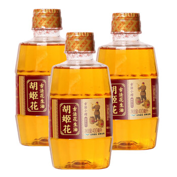 胡姬花 古法小榨花生油400ml*3