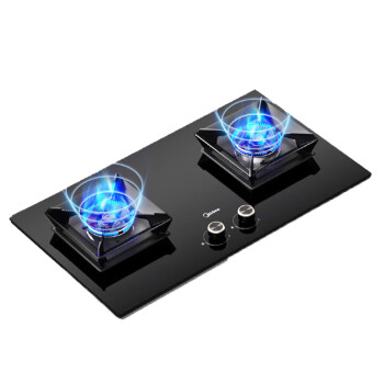 美的（Midea）燃气灶天然气 双灶具 5.2kW猛火灶 大火力 一级能效 底壳可调灶具家用JZT-Q522-M
