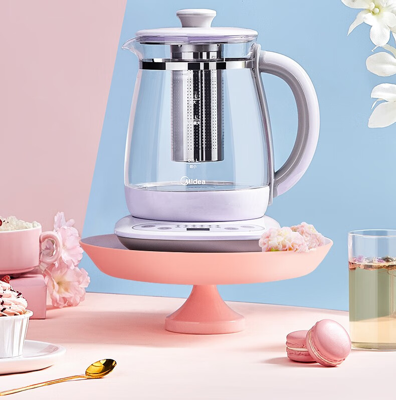 美的（Midea）养生壶迷你 养生壶 烧水壶 电热水壶 煮茶壶 花茶壶 电热水壶家用 GE1510